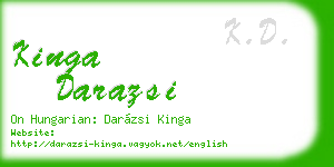 kinga darazsi business card